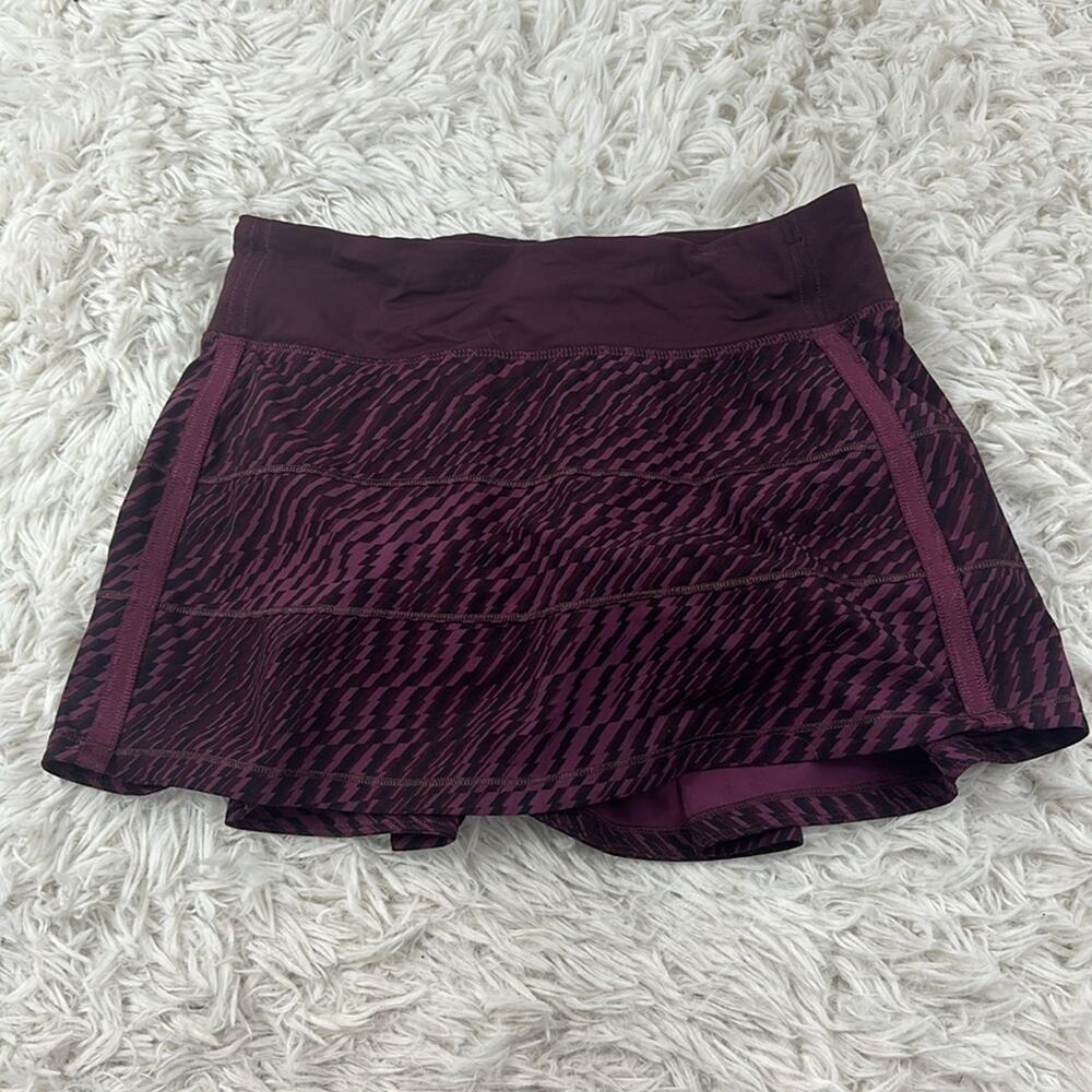 Lululemon Pace Rival Skirt Shifted Horizon Red Grape Black / Bordeaux Drama